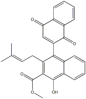 1-Hydroxy-3-(3-methyl-2-butenyl)-4-[(1,4-dihydro-1,4-dioxonaphthalen)-2-yl]naphthalene-2-carboxylic acid methyl ester CAS#: 132242-52-5