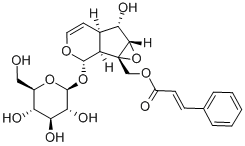 [(1aS)-1a,1bα,2,5aα,6,6aβ-Hexahydro-6α-hydroxy-1a-[(cinnamoyloxy)methyl]oxireno[4,5]cyclopenta[1,2-c]pyran-2α-yl]β-D-glucopyranoside CAS#: 1399-49-1