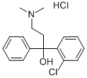 2-CHLORO-ALPHA- [2-DIMETHYLAMINOELHETEL] BENZHYDROL HYDROCHLORIDE CAS #: 511-13-7