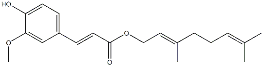 (2E)-3-(4-Hydroxy-3-methoxyphenyl)-2-propenoic acid (2E)-3,7-dimethyl-2,6-octadien-1-yl ester CAS#: 1206615-69-1