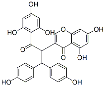 (+)-3-[1-[Bis(4-hydroxyphenyl)methyl]-2-oxo-2-(2,4,6-trihydroxyphenyl)ethyl]-5,7-dihydroxy-4H-1-benzopyran-4-one CAS#: 93413-00-4