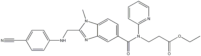 3-[[[2-[[(4-Cyanophenyl)amino]methyl]-1-methyl-1H-benzimidazol-5-yl]carbonyl]pyridin-2-ylamino]propionic acid ethyl ester CAS#: 211915-84-3