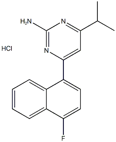 4-(4-FLUORO-1-NAPHTHALENYL)-6-(1-METHYLETHYL)-2-PYRIMIDINAMINE HYDROCHLORIDE CAS#: 199864-87-4