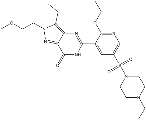 5-[2-Ethoxy-5-(4-ethylpiperazin-1-ylsulfonyl)pyridin-3-yl]-3-ethyl-2-(2-methoxyethyl)-2,6-dihydro-7H-pyrazolo[4,3-d]pyrimidin-7-one CAS#: 334826-98-1