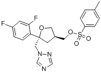 (5R-cis)-Toluene-4-sulfonic acid 5-(2,4-difluorophenyl)-5-(1H-1,2,4-triazol-1-yl)methyltetrahydrofuran-3-ylmethyl ester CAS#: 149809-43-8