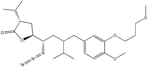 5(S)-[1(S)-Azido-3(S)-[4-methoxy-3-(3-methoxypropoxy)benzyl]-4-methylpentyl]-3(S)-isopropyldihydrofuran-2-one CAS#: 324763-46-4