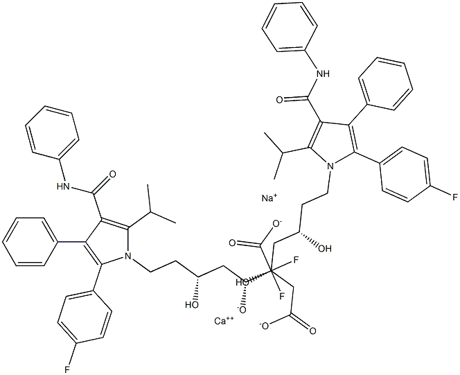 Atorvastatin Related Compound C (20 mg) (Difluoro impurity,or (3R,5R)-7-[3-(phenylcarbamoyl)-4,5-bis(4-fluorophenyl)-2-isopropyl-1H-pyrrol-1-yl]-3,5-dihydroxyheptanoic acidcalcium salt) CAS#: 693793-53-2
