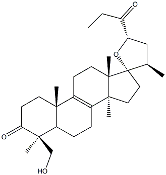 (23S)-17,23-Epoxy-29-hydroxy-27-nor-5α-lanost-8-ene-3,24-dione CAS#: 81678-46-8