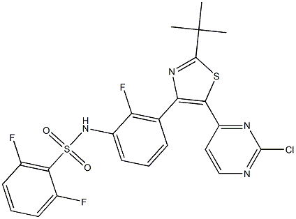 N-{3-[5-(2-chloro-4-pyriMidinyl)-2-(1,1-diethylethyl)-1,3-thiazol-4-yl]-2-fluoraphenyl}-2,6-difluorobenzenesulfonaMide CAS#: 1195768-23-0