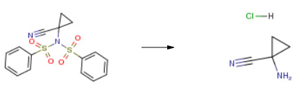 Route of Synthesis (ROS) of 1-Amino-1-cyclopropanecarbonitrile hydrochloride CAS 127946-77-4