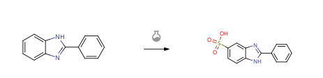 Route of Synthesis (ROS) of 2-Phenylbenzimidazole-5-sulfonic acid CAS# 27503-81-7