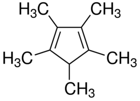 Estructura del 1,2,3,4,5-pentametilciclopentadieno CAS 4045-44-7