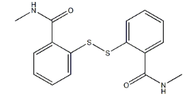 Structure of 2,2'-dithiobis[N-methylbenzamide] CAS# 2527-58-4