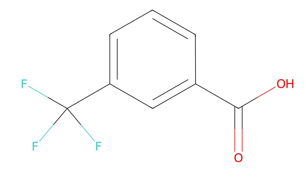 Structure of 3-(Trifluoromethyl)benzoicacid CAS 454-92-2