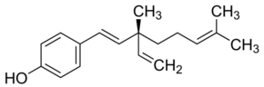 Estructura de 4-(3,7-DIMETHYL-3-VINYL-OCTA-1,6-DIENYL)-FENOL CAS# 10309-37-2