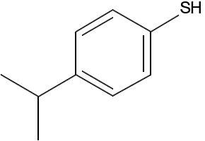 Struktur von 4-Isopropylbenzolthiol CAS 4946-14-9