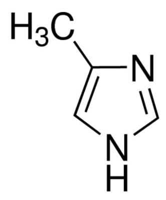 4-甲基咪唑的結構 CAS 822-36-6