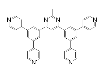 Structure of 4,6-Bis(3,5-di(pyridin-4-yl)phenyl)-2-MethylpyriMidine CAS 1030380-51-8