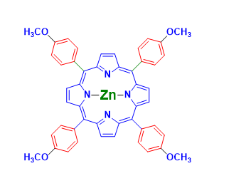 Structure of 5,10,15,20-TETRAKIS(4-METHOXYPHENYL)-21H,23H-PORPHINE CAS# 22112-78-3