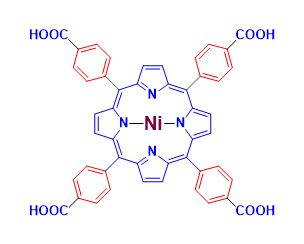 Structure of 5,10,15,20-TETRAPHENYL-21H,23H-PORPHINE NICKEL(II) CAS# 14172-92-0