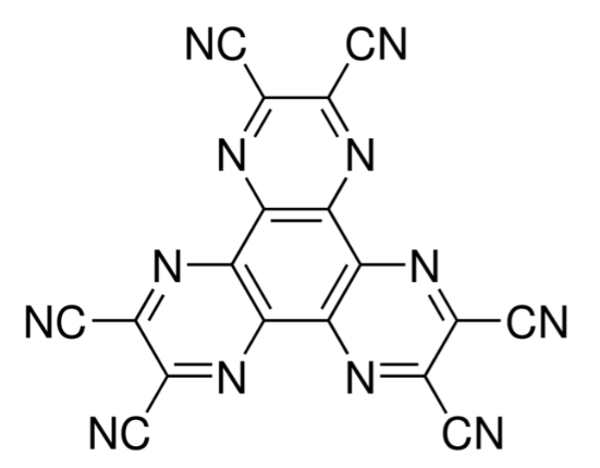 Structure of Hexaazatriphenylenehexacabonitrile CAS# 105598-27-4