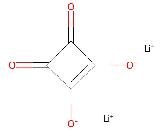 Structure of Lithium Squarate CAS 104332-28-7