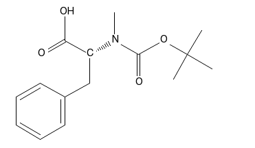 Structure of N-Methyl-Boc-D-phenylalanine CAS 85466-66-6
