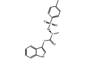 Structure de l'ester 3-indoxylique de N-Tosyl-L-alanine CAS 75062-54-3