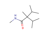 Struktura N23-trimetylo-2-izopropylobutamidu CAS 51115-67-4