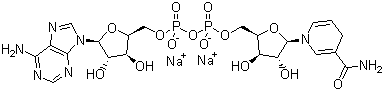 Structure of NADH disodium salt CAS 606-68-8