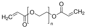 Structure of Poly(ethylene glycol) diacrylate (PEGDA) CAS 26570-48-9
