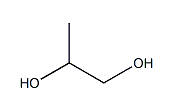 Structure of Propylene Glycol CAS 57-55-6