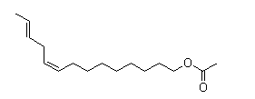 (Z, E) -9,12- 테트라 데카 디에 닐 아세트산 CAS # 30507-70-1의 구조