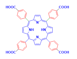 Structure of meso-Tetra(4-carboxyphenyl)porphine CAS 14609-54-2
