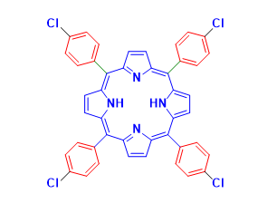 Structure of meso-Tetra(4-chlorophenyl)porphine CAS 22112-77-2