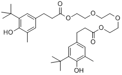 Bis glikolu trietylenowego (3-tert-butylo-4-hydroksy-5-metylofenylo) propionian Nr CAS: 36443-68-2