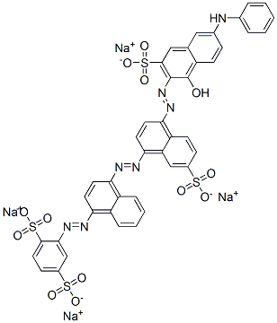 tetrasodium 2-[[4-[[4-[[1-hydroxy-6-(phenylamino)-3-sulphonato-2-naphthyl]azo]-7-sulphonato-1-naphthyl]azo]-1-naphthyl]azo]benzene-1,4-disulphonate CAS#: 6428-58-6