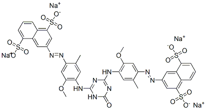 tetrasodium 3,3'-[(1,6-dihydro-6-oxo-1,3,5-triazine-2,4-diyl)bis[imino(5-methoxy-2-methyl-4,1-phenylene)azo]]bis(naphthalene-1,5-disulphonate) CAS#: 82944-42-1