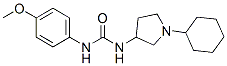 1-(1-Cyclohexyl-3-pyrrolidinyl)-3-(p-methoxyphenyl)urea CAS#: 19985-19-4