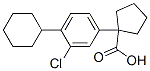 1-(3-Chloro-4-cyclohexylphenyl)cyclopentanecarboxylic acid CAS#: 26961-89-7