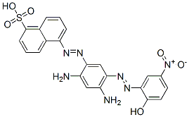1-Naphthalenesulfonic acid, 5-2,4-diamino-5-(2-hydroxy-5-nitrophenyl)azophenylazo- CAS#: 25747-14-2