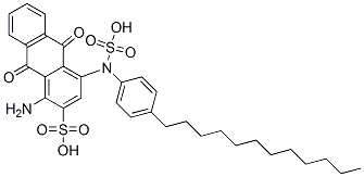 1-amino-4-(4-dodecylsulphoanilino)-9,10-dihydro-9,10-dioxoanthracene-2-sulphonic acid CAS#: 25158-37-6