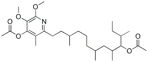 13-(4-Acetyloxy-5,6-dimethoxy-3-methylpyridin-2-yl)-3,5,7,11-tetramethyl-4-acetyloxytridecane CAS#: 26469-05-6