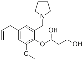 1,3-Propanediol, 3-(4-allyl-2-methoxy-6-(1-pyrrolidinylmethyl)phenoxy) - CAS#: 102612-78-2