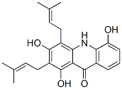 1,3,5-Trihydroxy-2,4-bis(3-methyl-2-butenyl)-9(10H)-acridinone CAS#: 28233-34-3
