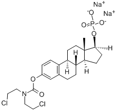 (17-beta) -Estra-1,3,5 (10) -trieno-3,17-diol 3- (bis (2-cloroetil) carbamato) 17- (dihidrogenofosfato) sal de disodio CAS #: 52205-73-9-XNUMX