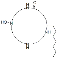 19-Heptyl-10-hydroxy-1,5,10,14-tetraazacyclononadecan-15-one CAS#: 22368-82-7