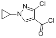 1H-Pyrazole-4-carbonyl chloride, 3-chloro-1-cyclopropyl- (9CI) CAS#: 243120-24-3