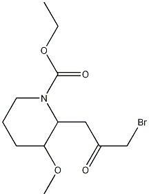 2-(3-Bromo-2-oxopropyl)-3-methoxy-1-piperidinecarboxylic acid ethyl ester CAS#: 100524-99-0