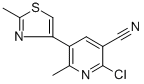 2-CHLORO-6-METHYL-5-(2-METHYL-1,3-THIAZOL-4-YL)NICOTINONITRILE CAS#: 246020-85-9